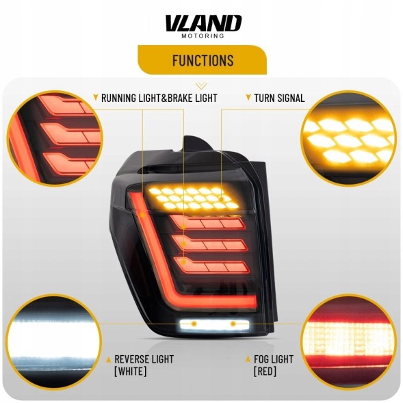 VLAND 81Z391-2 mhm Задні ліхтарі комплект Full LED Neon Tuning Toyota 4Runner 4-Runner V N280 2013-2024