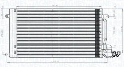 MAGNETI MARELLI 350203821000 Конденсатор радіатора кондиціонування повітря 350203821000