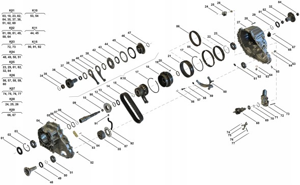 Land Rover OE ACG03552 Ланцюг розподільчої коробки Редуктор ITC Land Rover Range Rover
