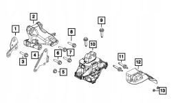 Mopar 68375799AE НОВА ЛІВА ПОДУШКА ДВИГУНА JEEP GRAND CHEROKEE 2021 - 2,0