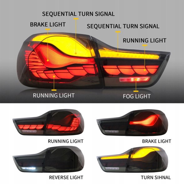 VLAND LDBML8 mhm Комплект задніх ліхтарів Vland Full Led Neon Oled Tuning Bmw 4 f32 f33 f36 2013-17