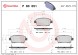 P83051 BREMBO Комплект гальмівних колодок з 4 шт дисків