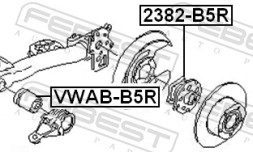 VWAB B5R FEBEST САЙЛЕНТБЛОК ЗАДНЬОЇ БАЛКИ