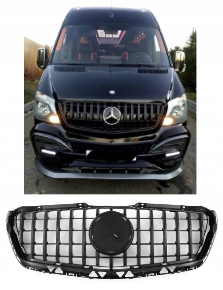 Automaniac A906038 ЗНЯТТЯ РЕШІТКИ MERCEDES SPRINTER W906 2013-2018 PANAMERICANA AMG GT ЧОРНИЙ