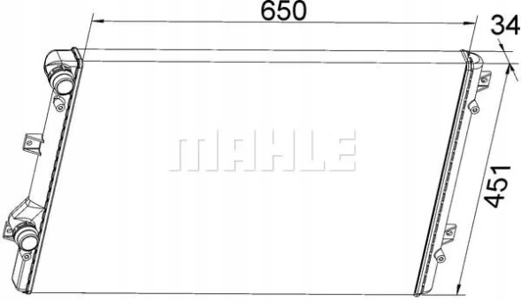 Mahle CR 1538 000S Охолоджувач води cr 1538 000s mahle audi skoda a3