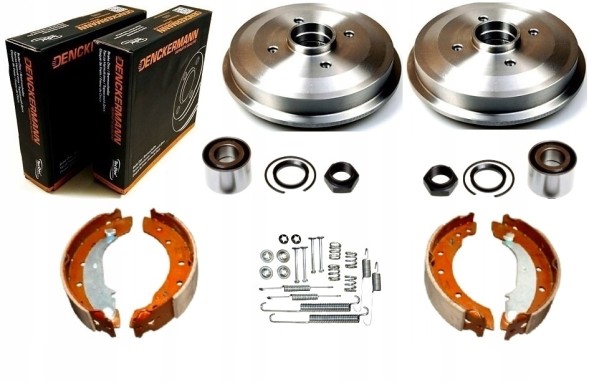Denckermann ALL4532A Барабани щелепи підшипника PEUGEOT 206 ЗАДНЯ ЧАСТИНА KPL з ABS 203мм
