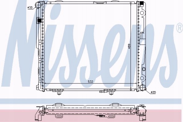 Nissens 62693A Охолоджувач двигуна nissens для mercedes e-class w124 84-200d, новий