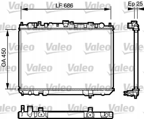 Valeo 735081 Охолоджувач води 735081 valeo nissan x-trail і