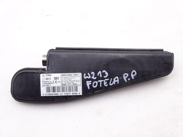 Mercedes-Benz OE 2138607600 GBI_BMW I MERCEDES E-KLASA W213 16-23 ПОДУШКА AIRBAG СИДІННЯ ПРАВА ОРИГІНАЛ НОВА
