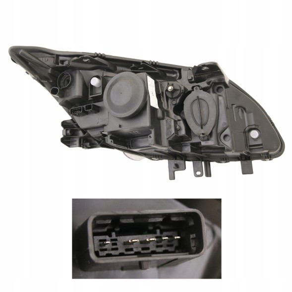 TYC 6039092E MHM TUNING Фара лампа фронт чорна tyc renault laguna iii 3 2007-2010 л