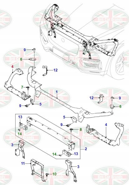 Jaguar OE Jaguar ОО T4A3584 okular lampy przedniej P