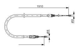1987482323 BOSCH ТРОС ГАЛЬМIВНИЙ