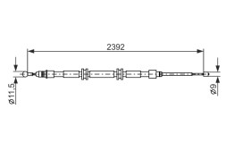 1987482676 BOSCH Трос гальма