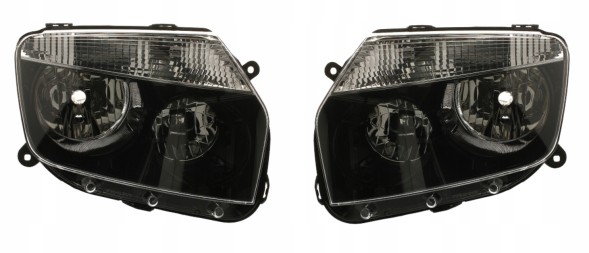TYC 20-12478-15-2, 20-12477-15-2 Передній ліхтар TYC для Dacia Duster 2010-2018 чорний