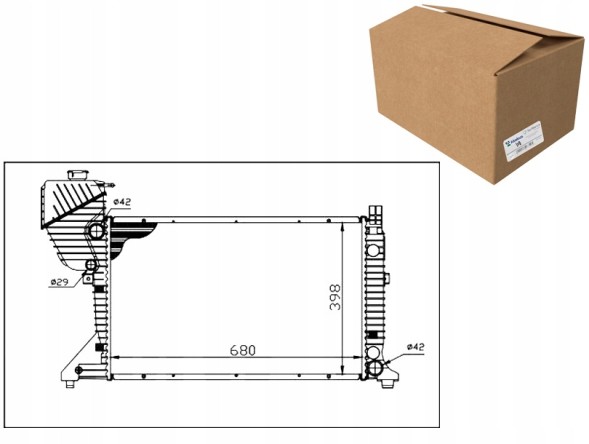 Abakus 054-017-0007 Радіатор охолодження mercedes sprinter 2000-2006 cdi