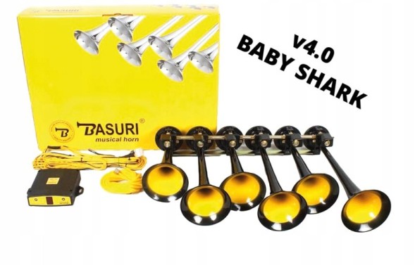 Китай 30532218 Музичний клаксон Basuri 4.0, 22 мелодії, 12/24V