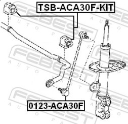 TSB ACA30F KIT FEBEST ВТУЛКА ПЕРЕДНЬОГО СТАБІЛІЗАТОРА КОМПЛЕКТ D23