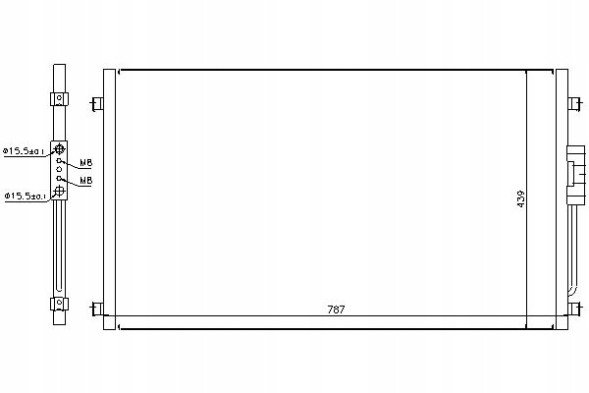 Nissens NIS94557(iMOTO) Конденсатор кондиціонера chrysler voyager iv dodge + набір водія #37