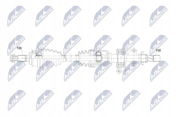 NTY NPW-BM-244 Приводна піввісь mini r50 r53 cooper one 04- права /manual/