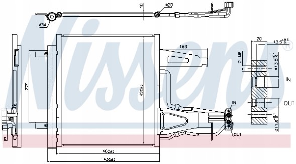 Nissens 941136 Конденсатор, кондиціонер nissens 941136