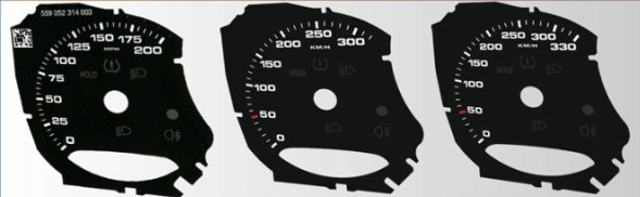 Moman 0089688085967 Заміна спідометра Porsche 911 991, миль/год, км/год
