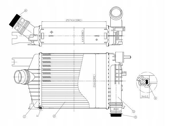 Abakus 010-018-0004 Інтеркулер dacia duster renault captur clio iv