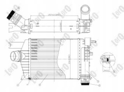 Abakus 010-018-0004 Інтеркулер dacia duster renault captur clio iv