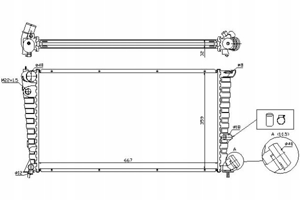 Nissens NIS63508(iMOTO) Охолоджувач двигуна citroen berlingo xsara peugeot + набір водія #37
