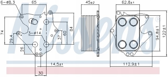 Nissens 90990 Охолоджувач оливи, моторна олива nissens 90990