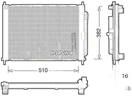 Denso DRM23101 Об'єднана радіаторна решітка двигуна з осушувачем