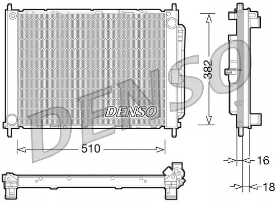 Denso DRM23101 Об'єднана радіаторна решітка двигуна з осушувачем