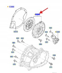 Ford OE КОМПЛЕКТ ЗЧЕПЛЕННЯ FORD MONDEO 2007- FOCUS 1.8 TDCI 1692280 _ RM6G91-7540-BG