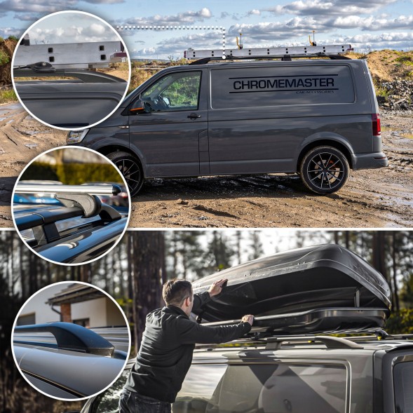 CHROMEMASTER OM-RR-D0030LB-001 Багажник на дах рейлінги для FORD TOURNEO CUSTOM 2012-2023 LONG | ДОВГИЙ