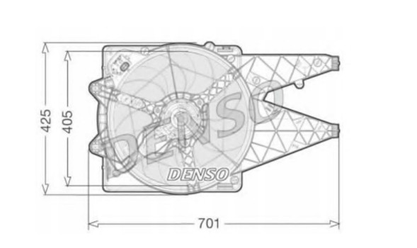 Denso DER09100 Denso der09100 вентилятор охолодження fiat doblo