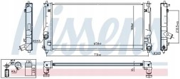 Nissens 64822 Радіатор охолодження 64822 nissens toyota celica vii