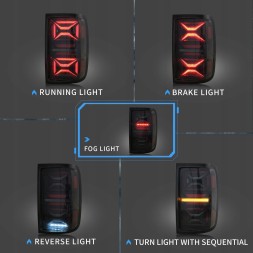 VLAND FPLDVWAMU4 Світлодіодні задні лампи Full LED VW Amarok 2009-2022 динамічні smoke