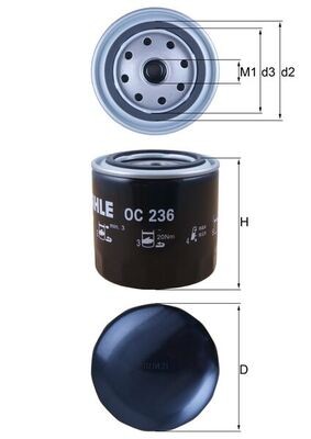 OC236 MAHLE ORIGINAL Фільтр мастил