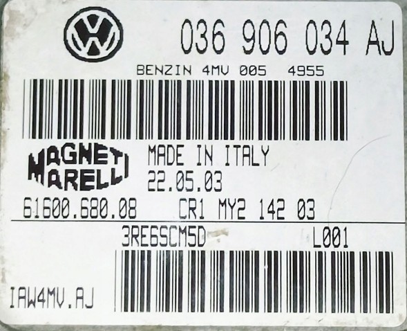 Magneti Marelli 036906034AJ IAW4MV.AJ BEZ IMMO przygotowany przez SDK Контролер 036906034AJ IAW4MV.AJ БЕЗ IMMO