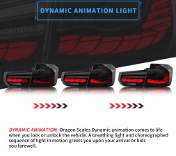 VLAND 20D1917E mhm Комплект задніх ліхтарів Vland Full Led Neon Oled Tuning Bmw 3 f30 2011-2018 Lift