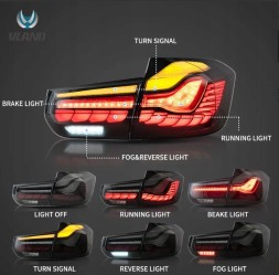 VLAND 20D1917E mhm Комплект задніх ліхтарів Vland Full Led Neon Oled Tuning Bmw 3 f30 2011-2018 Lift