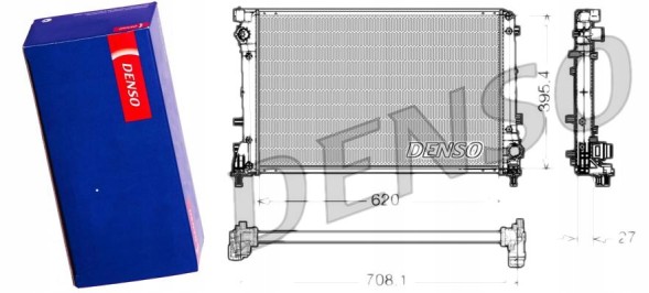 Denso DRM09163 Denso радіатор охолодження двигуна fiat