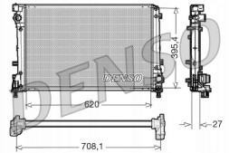 Denso DRM09163 Denso радіатор охолодження двигуна fiat