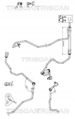 Triscan 8516 27007 Шланг шнура системи гідропідсилювача 8516 27007 triscan