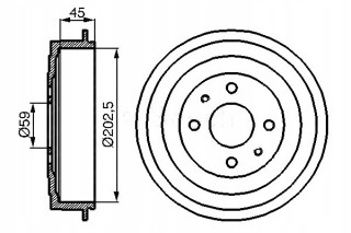 Bosch 0 986 477 109/BOS Bosch гальмівні барабани задні alfa romeo 145, 146 + помічник водія #28