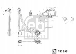 Febi bilstein 183593 Важіль підвіски передній febi bilstein fe183593