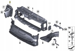 BMW OE 51748055062 BMW правий канал додаткового радіатора F30 F31 335i