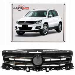 AutoDor D052322 VW TIGUAN I 5N FL 2011- РЕШІТКА РАДІАТОРА ЦЕНТРАЛЬНА ХРОМ ЧОРНА 5N0853651J