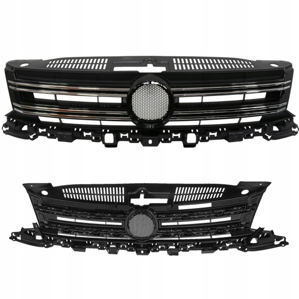 AutoDor D052322 VW TIGUAN I 5N FL 2011- РЕШІТКА РАДІАТОРА ЦЕНТРАЛЬНА ХРОМ ЧОРНА 5N0853651J