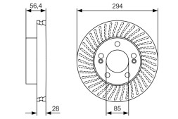 0986479C31 BOSCH ДИСК ГАЛЬМIВНИЙ ПЕРЕДНIЙ