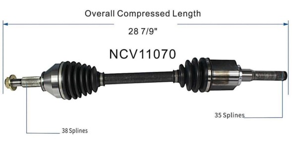Китай NCV11070 ПРИВОДНИЙ ВАЛ ПЕРЕДНІЙ ЛІВИЙ FORD EXPLORER 2012-2019 GSP